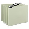 Smead Pressboard Guides Flat Metal (A-Z), Gray/Green, PK25 50576